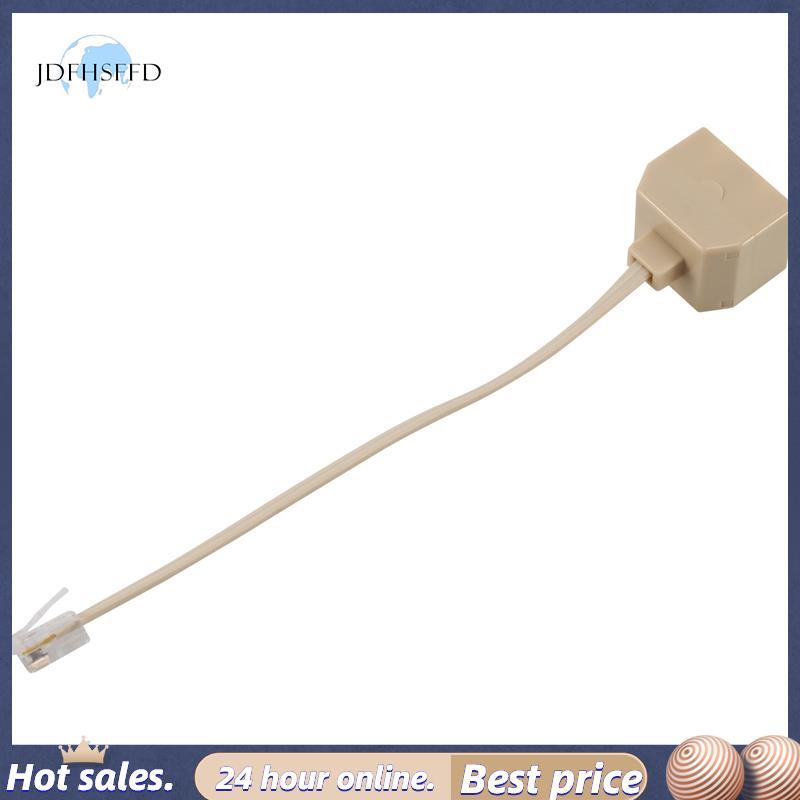 jdfhsffdTelephone RJ11 Male Line to Double RJ11 Female Jack Filter Splitter Adapter