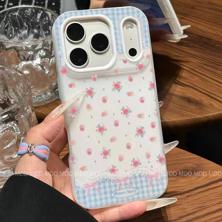 สีชมพู ดอกไม้ เคส For VIVO V60 V50 V30 Lite V60E V50E V30Pro V29E V25 V20 Y31 T4 Pro V23 Y200 Y72 Y52 Y29 2in1นุ่มฝาหลัง