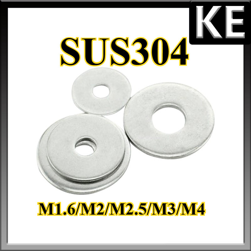 แหวนอีแปะ แหวนรอง สแตนเลส 304 / Flat Washer SUS304  M1.6/M2/M2.5/M3/M4 KE-FASTENER
