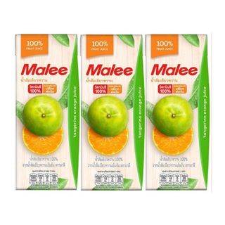 มาลี น้ำส้มเขียวหวาน Malee Tangerine Orange Juice 200ml. Pack3