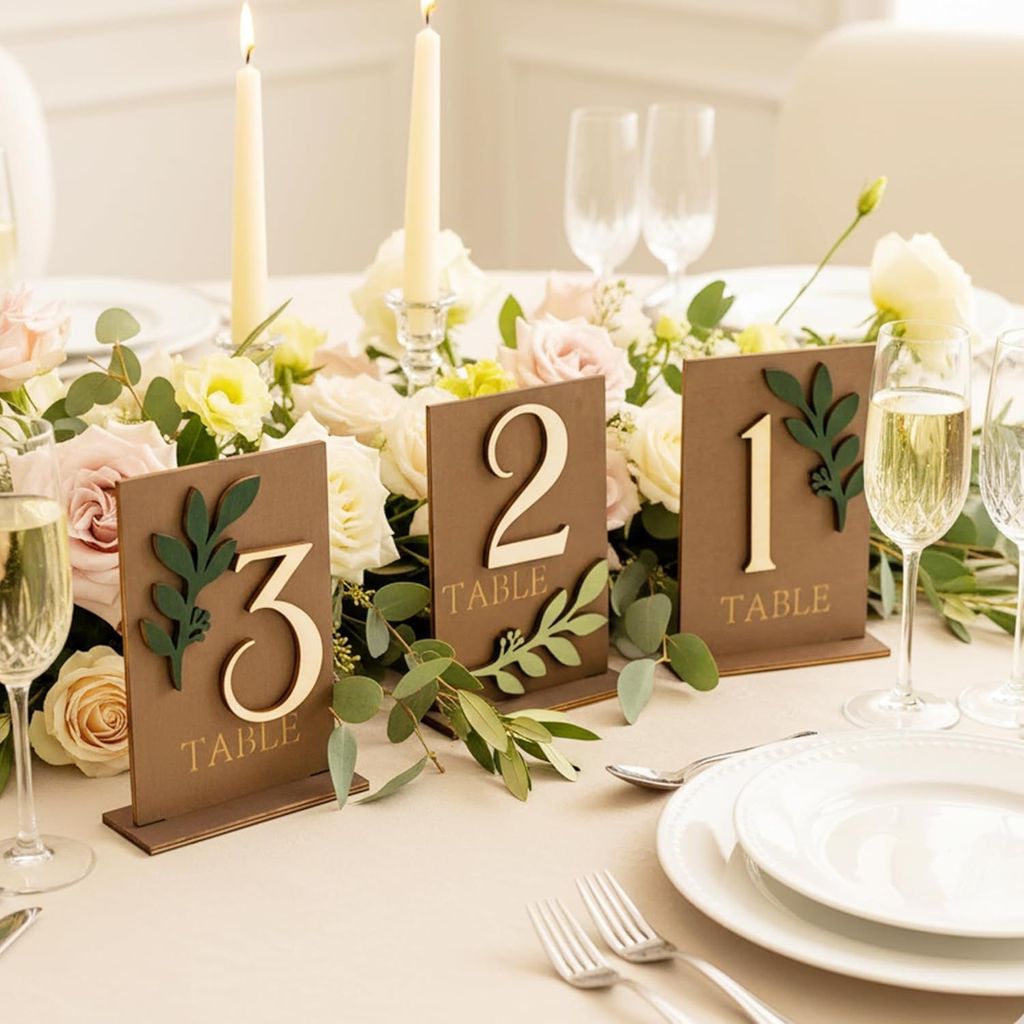STANDING WOODEND TABLE NUMBER/ DISPLAY TABLE NUMBER กลึงโต๊ะการ์ด E6