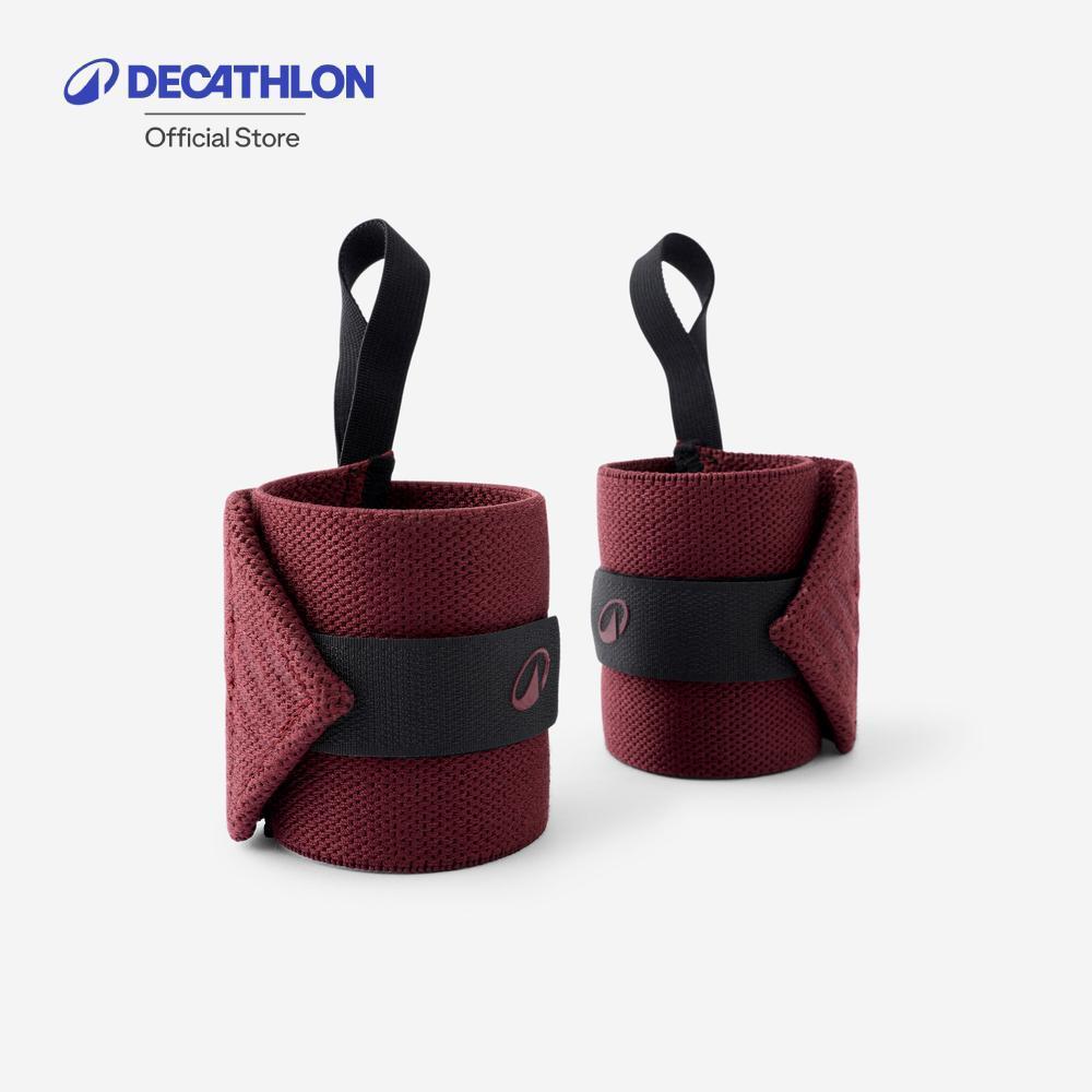Decathlon Weight Training Wrist Strap สายรัดข้อมือสำหรับการฝึกเวทเทรนนิ่ง - Burgundy