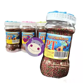 อาหารปลาสวยงาม เม็ดสองสี (ยกโหล) เม็ดเล็ก/เม็ดใหญ่ ปลา อาหาร