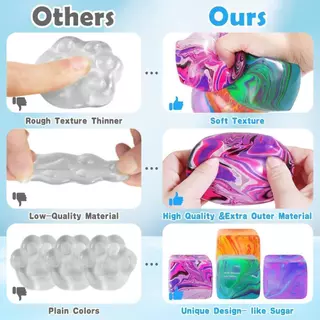 NeeDoh Maltose ของเล่นบรรเทาความเครียด Cube Sensory Fidget ของเล่นช้า Rebound นุ่มและข้าวเหนียวที่เต็มไปด้วยเจลยืดหยุ่น Ice Cube บรรเทาความวิตกกังวล