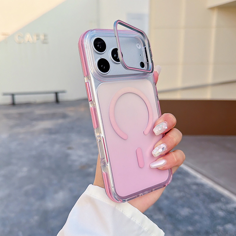 สําหรับ iPhone 17 Air 16 15 14 13 12 11 Pro Max 16 Plus Gradient สูงโปร่งใสแม่เหล็กเคสโทรศัพท์ Anti-Oxidation และ Drop-Resistant