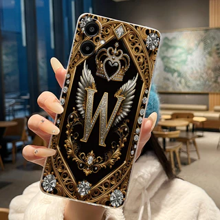 สําหรับ Samsung Galaxy A07 4G / A07 5G / F70e 5G ใหม่แฟชั่น Retro จดหมายเริ่มต้นคู่เคสโทรศัพท์โปร่งใสปลอกซิลิโคนอ่อนนุ่ม