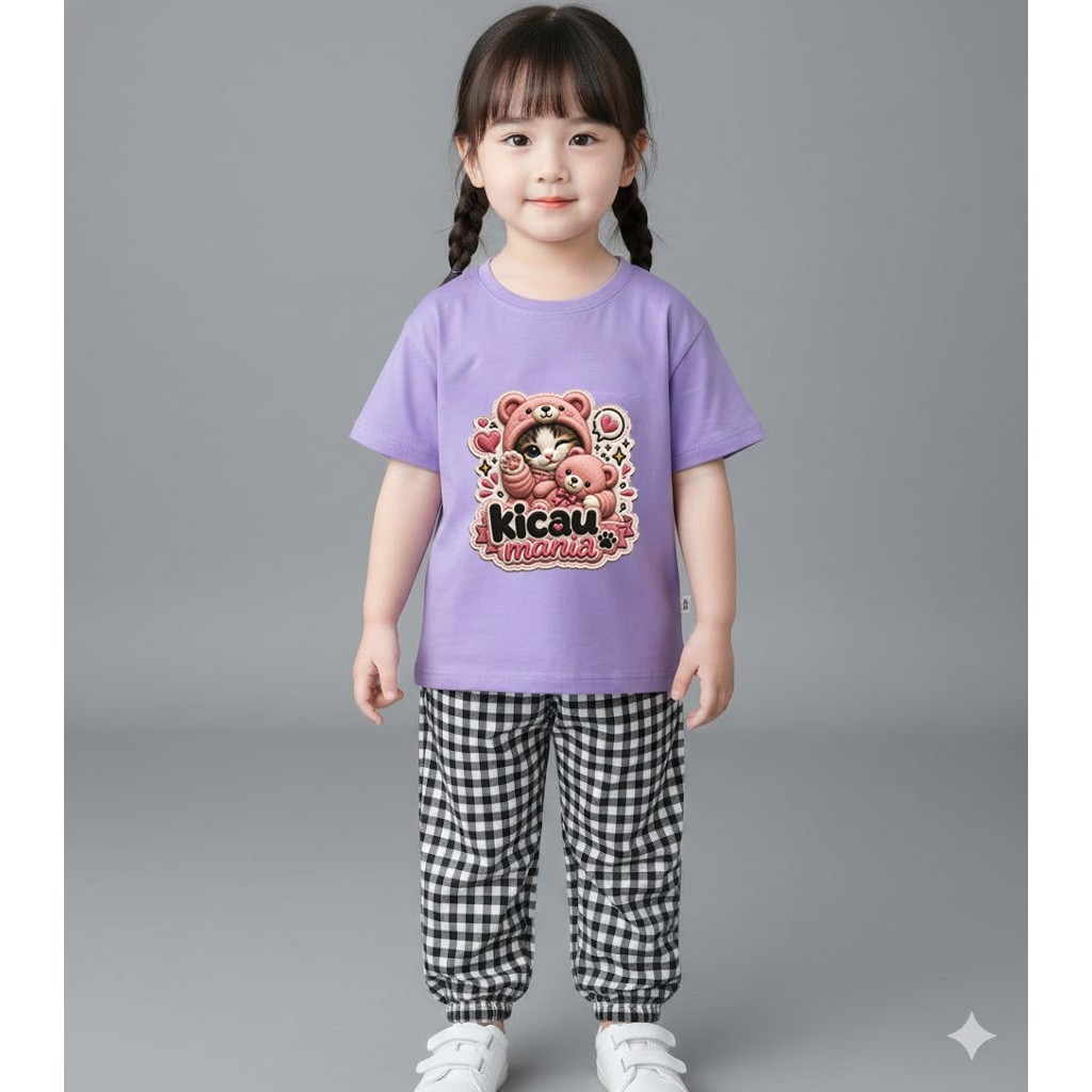 Hanna - ชุดสูทเด็ก Viral DTF Motif ล่าสุด / ชุดสูทเด็กชาย Kicau Mania Tartan DTF Character (02)