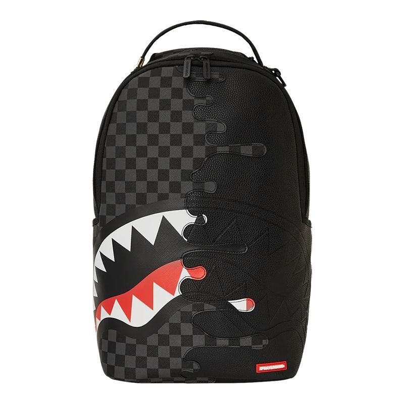 SG Sprayground Shark Mouth Backpack American Checkerboard Large Capacity Backpack Male Female Studen