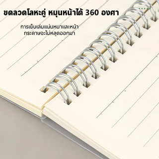 สมุดโน๊ตสันห่วง แนวตั้ง มินิมอล ปกใส A5 B5 A4 มีเส้น เส้นกริด ตาราง สมุดสไตค์มูจิ สมุดจดบันทึก notebook muji