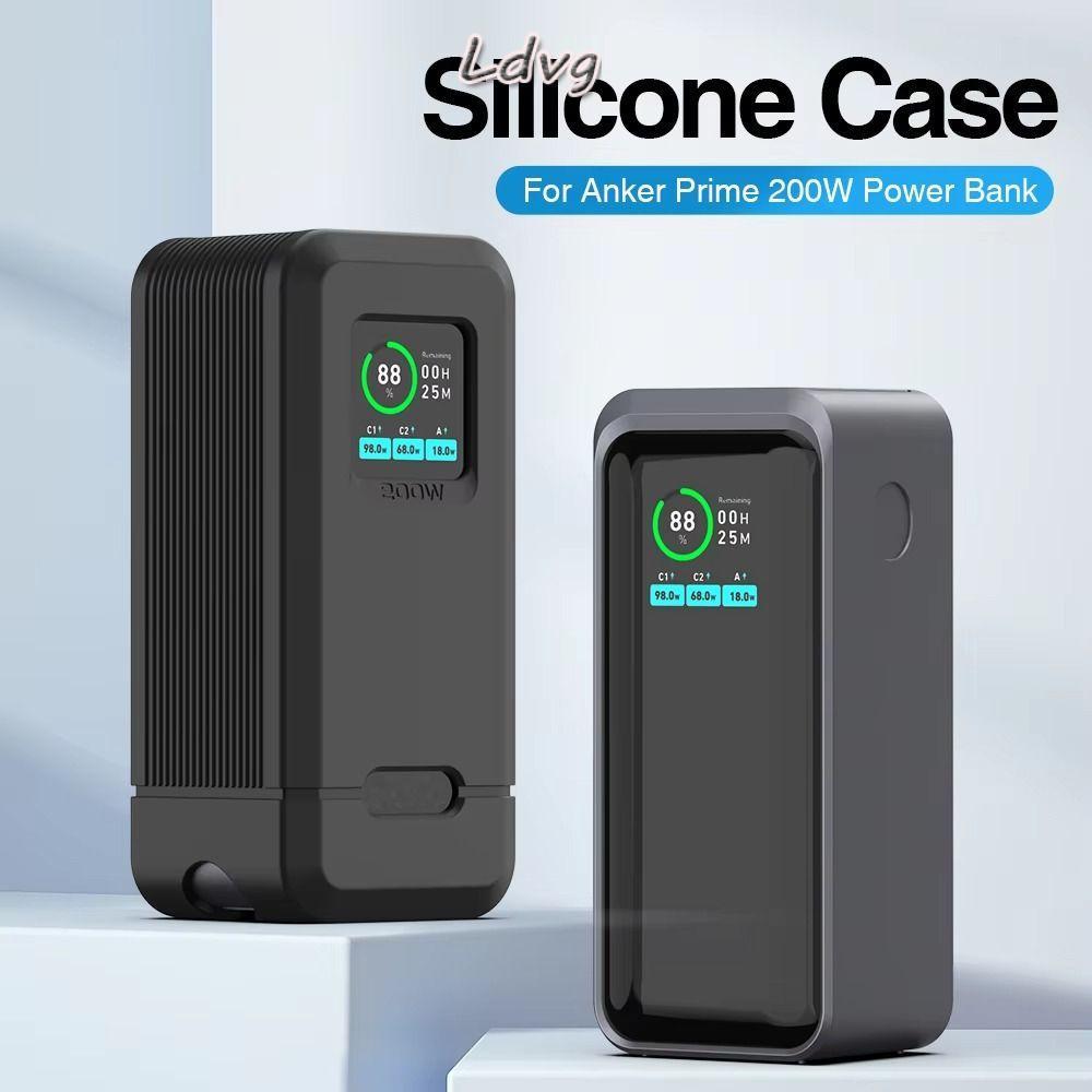 LDVG Silicone , กันกระแทกแบบนุ่ม, ฝาครอบป้องกันป้องกันการหล่นแบบพกพาสําหรับ Anker Prime 200W/250W Po