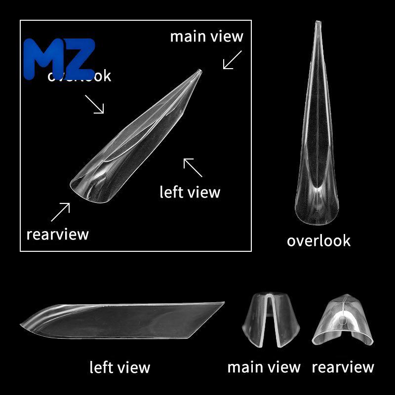 [MZ] 30/150 ชิ้น/กล่อง Mechanical Dragon Claw สําหรับขยายเจลเล็บแม่พิมพ์ต่อเล็บรูปแบบสําหรับอาคารเจล