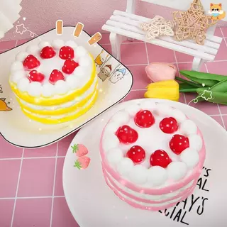 [VI] Kawaii เค้กช้า Rising ความเครียดบรรเทาของเล่นบีบสําหรับเด็ก PU Soft Dpression ของเล่นจําลองอาหารเค้กบีบของเล่น TH