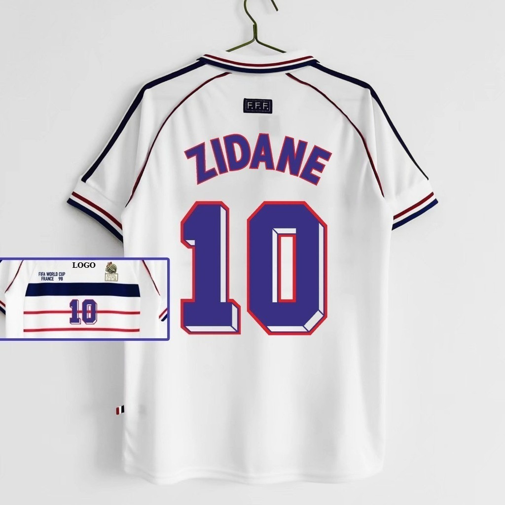 1998 เสื้อฟุตบอล France Away Retro Edition S-2XL  High quality shirts