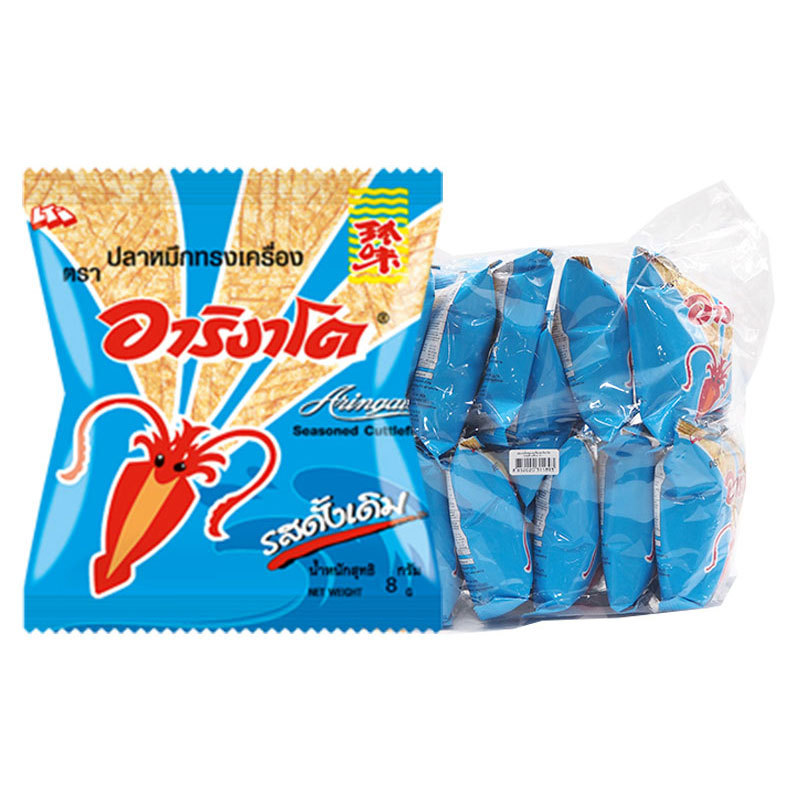อาริงาโต ปลาหมึกแผ่น 8 ก. x 12 (ARIGATO Fish Snack 8 g x 12)