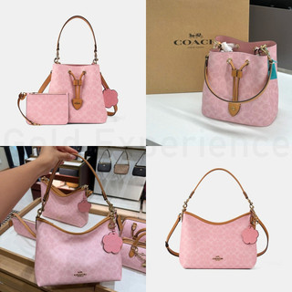 Coach Seri Pink Terbaru Laurel 31 Merah Muda Bunga Sakura Ukuran BesarTas  Ember ROWAN Tas Tangan Tas Selempang Tas Bahu Outlet