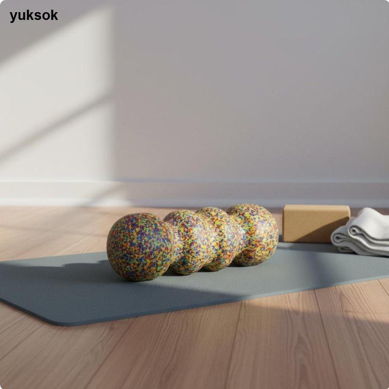 Yuksok EPP Foam Roller Contoured Fitness Roller โยคะนวดยืดคอลัมน์สําหรับพยุงหลังและความตึงเครียดของก