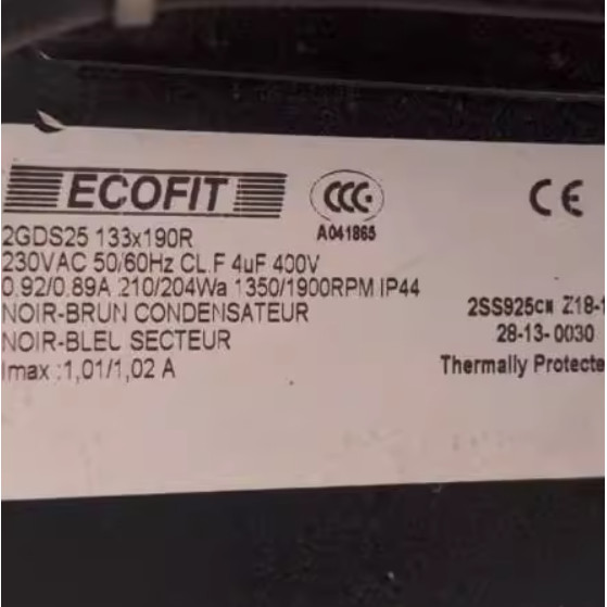 [พัดลมระบายความร้อน] 2GDS35 133 * 190R 2GDS25 133 * 190R 2GDS25 133x190R Z18-08Y4-306