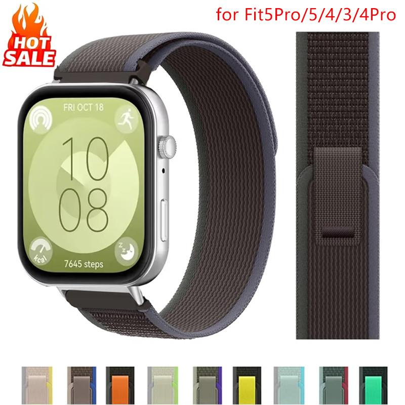 สายรัดไนลอนยืดหยุ่นสําหรับ Huawei Watch Fit 5 Pro/Fit 5/Fit 4/Fit 4 Pro/Fit 3/Fit 2/Fit 1 (ไม่มีนาฬิกา)