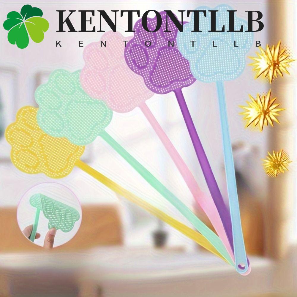 KENTONTLLB ไม้ตีแมลงวันหนา 5 ชิ้น, ไม้ตีแมลงวันแบบแมนนวลพลาสติก, ฆ่ายุงที่มีความยืดหยุ่นด้ามยาวการ์ตูนแมลงวัน-ห้องนั่งเล่นที่วาง