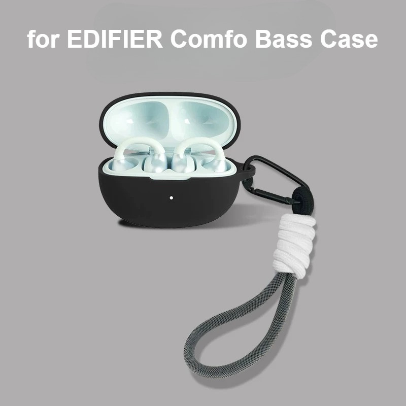 Suitable for EDIFIER Comfo Bass Case Silicone Soft Case Compatible with EDIFIER Comfo Bass Shockproof Shell Protective Sleeve with Lanyard