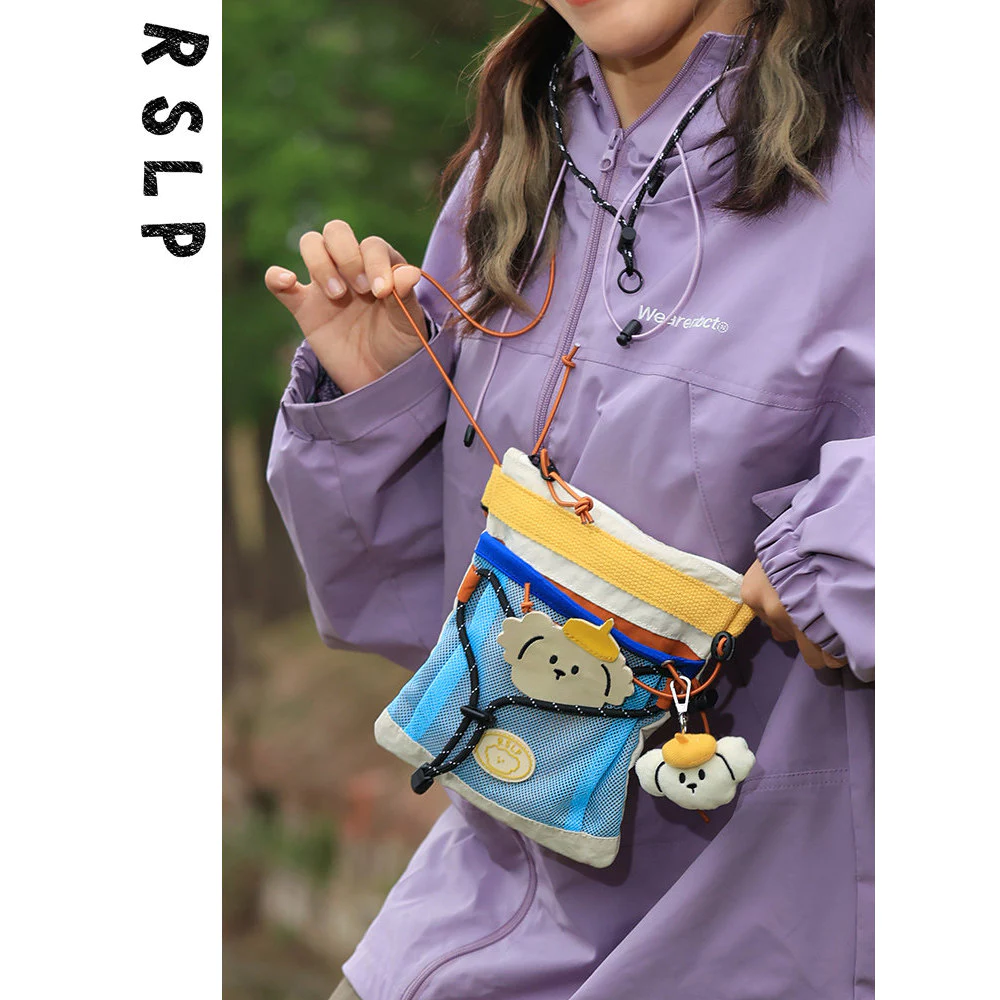 Ruosu Good Product Original Camping สไตล์กลางแจ้งหญิง One-Shoulder Messenger กระเป๋าโทรศัพท์มือถือขนาดเล็กเปลี่ยน Key หูฟังกระเป๋าถือ