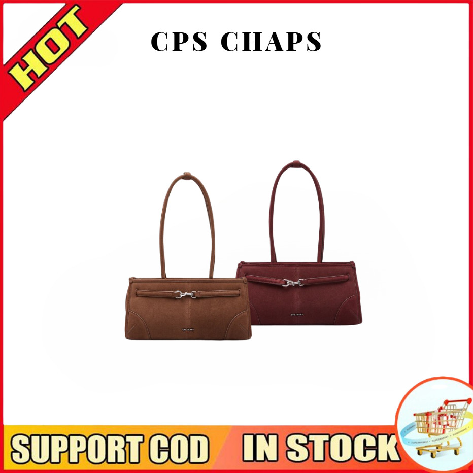 【สินค้าพร้อมส่ง】CPS CHAPS MINI BELT DETAIL SHOULDER BAG ความจุ พกพาได้ ทำงาน กระเป๋าถือ สะพายข้าง