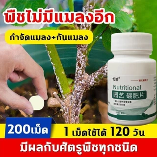 🐛1 เม็ดใช้ได้120 วัน🐛 ยาเชื้อราในพืช ยากำจัดเพลี้ย ยากำจัดสัตรูพืช 40g(200เม็ด) ฆ่าแมลงเท่านั้น ไม่ทำร้ายพืช