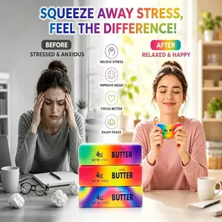 💖ส่งของจากไทย💖 Butter Butter Stick Squishy ToySoft ช้า Rising Butter Squeeze Stress Ball สมจริง Fidget สําหรับสํานักงานโรงเรียนความวิตกกังวลสําหรับเด็กผู้ใหญ่,ความวิตกกังวล ADHDออทิสติกของขวัญ