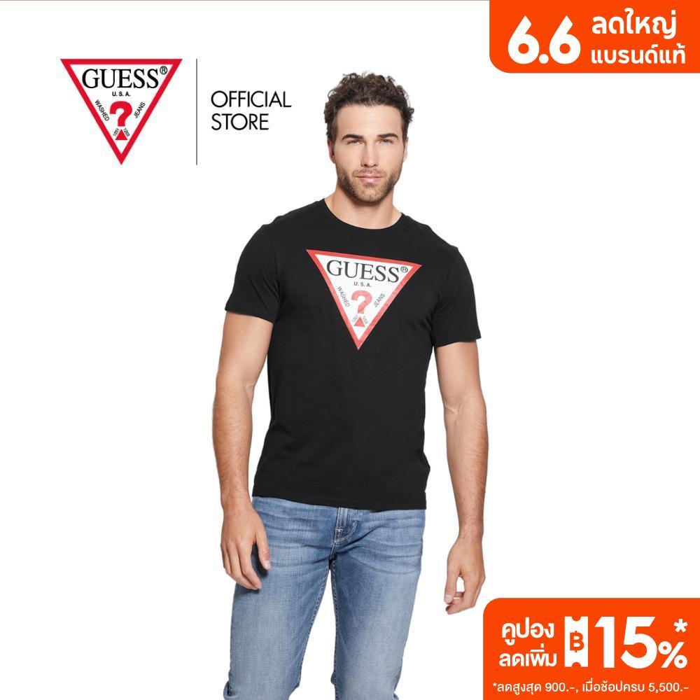 GUESS MEN เสื้อยืด รุ่น M2GI68KBA60  สีดำ