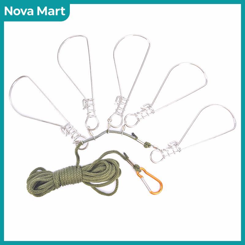 NOVA Mart ห่วงล็อกตกปลาพร้อมสายรัดปลาแบบสด