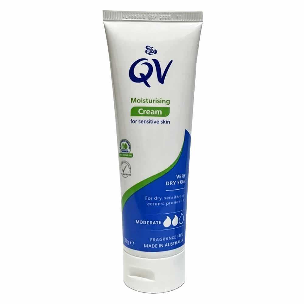 QV Moderate Dry Skin Moisturising Cream, Hypoallergenic Fragrance Free Daily Skin Care