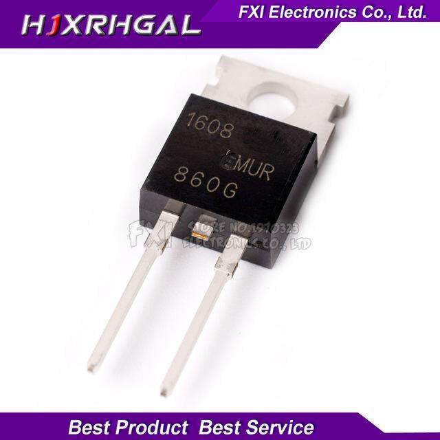 10pcs MUR860G TO-220 MUR860 MUR 860 860G U860 TO-220-2 8A/600V Ultra Fast Recover Rectifier ใหม่ Ori