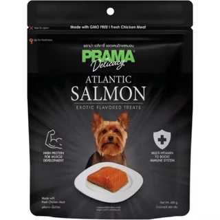 Prama พราม่า ขนมสุนัข Dog Snack ผลิตจากเนื้อไก่แท้ 400 กรัม ครบรส!!!