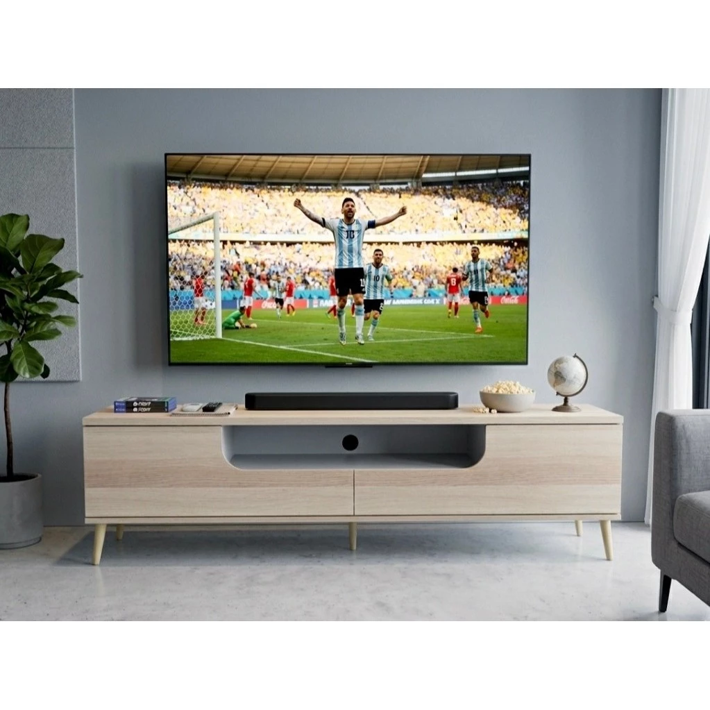 Tomato Home ชั้นทีวีมินิมอล Ultra TV cabinet กว้าง W180ซม|วางทีวีใหญ่สุด 75นิ้ว ชั้นทีวีไม้| ตู้ทีวี