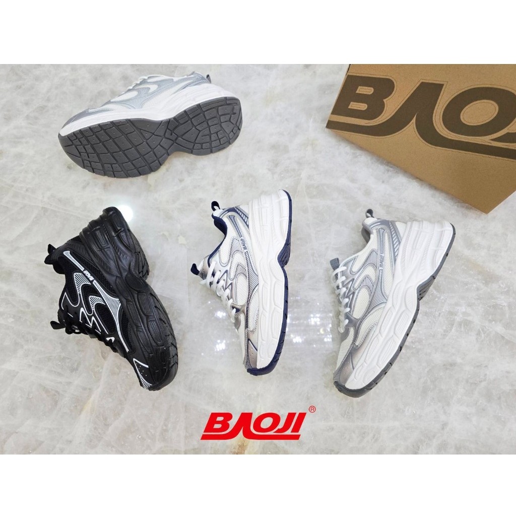 **BAOJI (บาโอจิ)** [ลิขสิทธิ์แบรนด์แท้] (BJW-1150) รองเท้าผ้าออกกำลังกายเสริมส้น *ผู้หญิง* ส้นสูง 5.