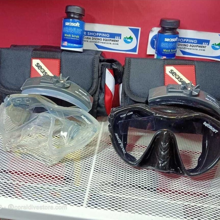 หน้ากากดําน้ํา Scuba Force Frameless ของ Seasoft Delta Force.