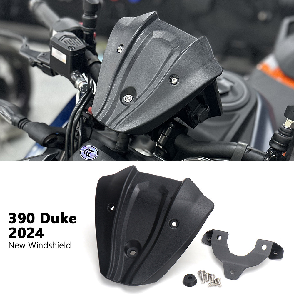 MAMotorcycle Black Windshield Wind Deflector Windscreen Visor Kit New For 390Duke 390 Duke 390DUKE 3