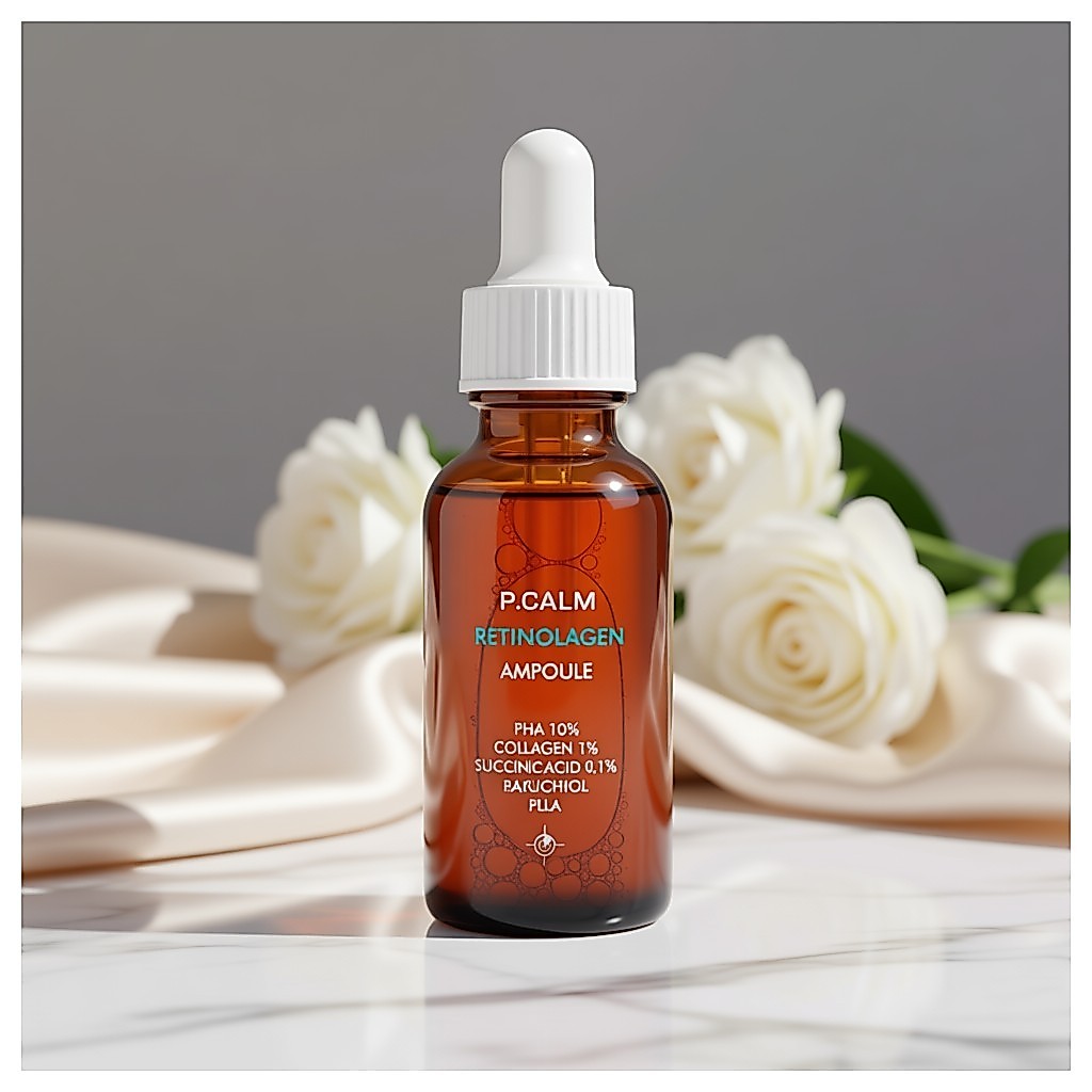 [p.calm] Retinolagen Ampoule, 30ml, 1pc / Korean Retinol Ampoule / Skin Texture Improvement / ของแท้