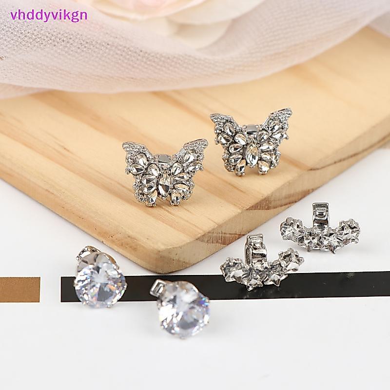 VHDD Rhinestone Clip On หูฟัง DIY ตกแต่งแบบถอดได้สําหรับชุดหูฟังและหูฟัง TH
