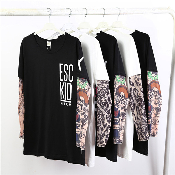 儿童 纹身T เสื้อยืด亲装 春秋装 1-6 ปี Headwear 圆领 tops bished เสื้อยืดแขนสั้นเด็ก tattooed T-shirt เสื้อผ้าผู
