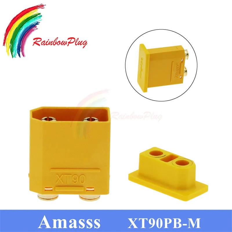 สําหรับ Amass XT90PB-M ปลั๊กไฟปัจจุบัน PCB แนวตั้งบัดกรี XT90 Connector ZNCC