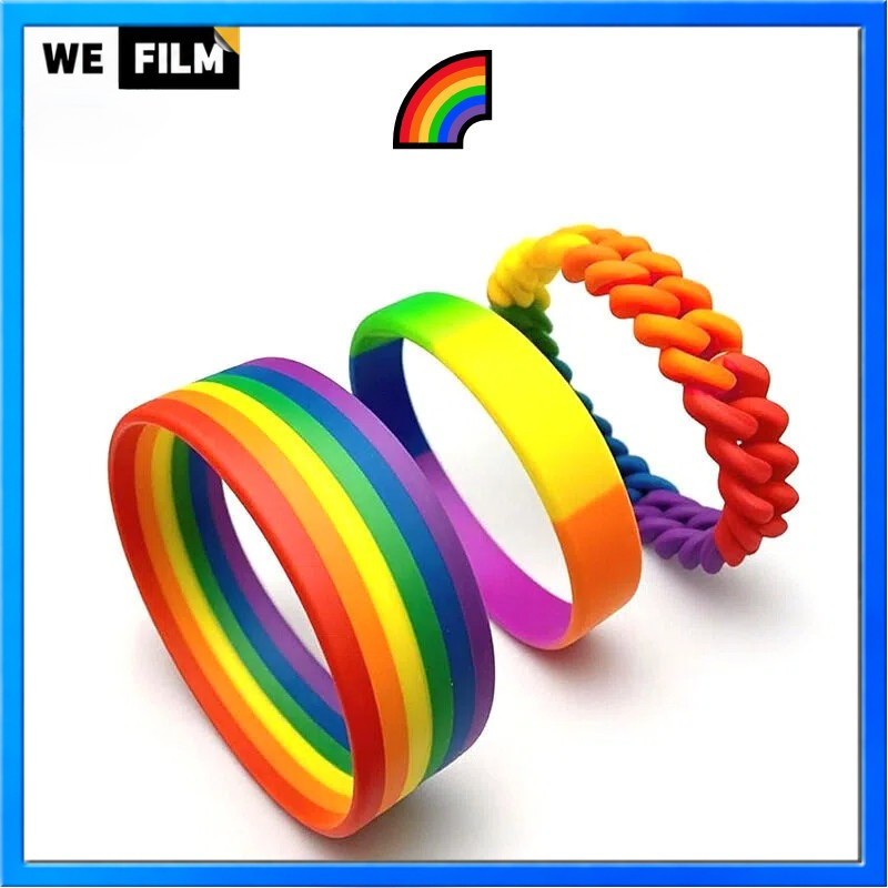 LGBT สายรุ้ง แฟชั่น กำไรแขนสีรุ้ง กำไรข้อมือ Rainbow  PRIDE LGBTQ