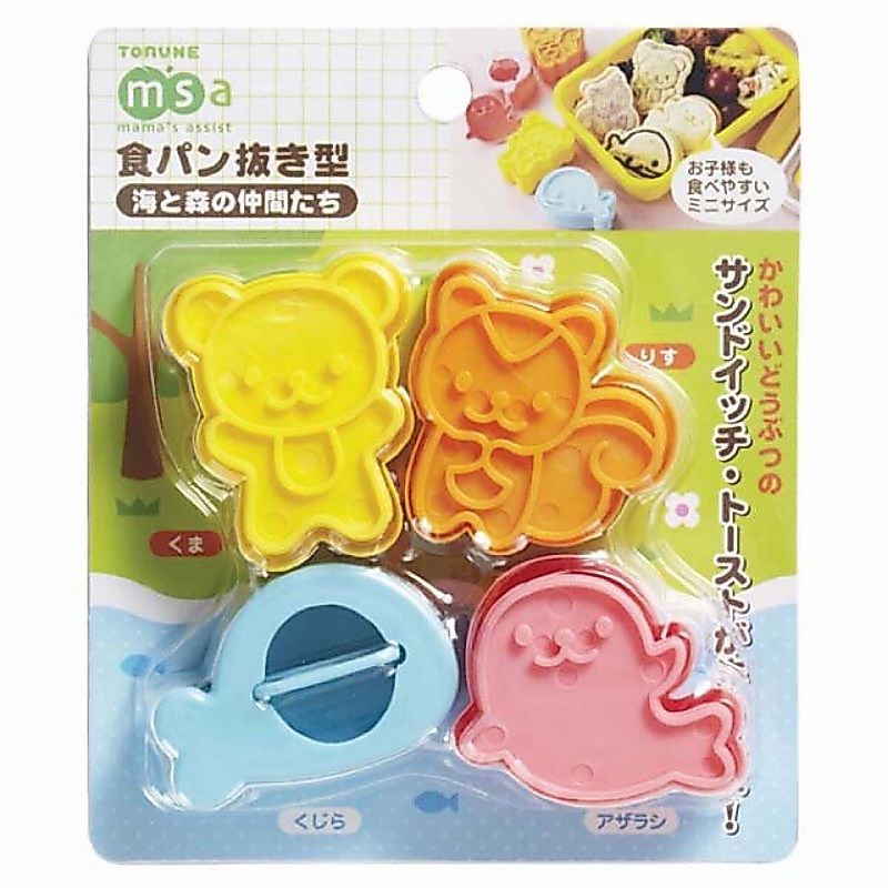 เครื่องทําแซนวิชเครื่องตัดขนมปัง Animal Friends Bento Shaper อุปกรณ์การเรียน