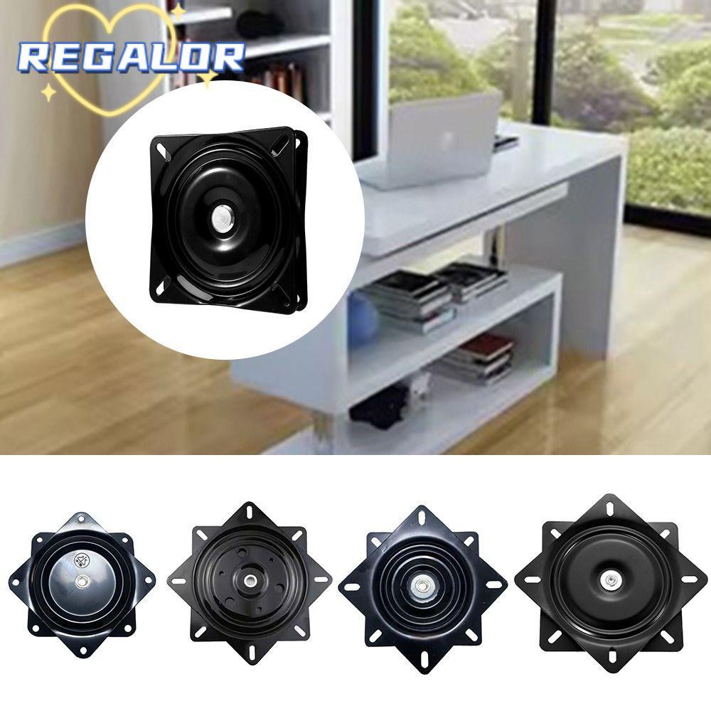 REGALOR0G เก้าอี้บาร์ จานหมุน เหล็ก 360° หมุนโซฟาเก้าอี้แผ่นเสียง,สากลทนทานติดตั้งง่ายฐานหมุนสําหรับเฟอร์นิเจอร์ผู้เอนกายเรือโต๊ะเก้าอี้ตาราง