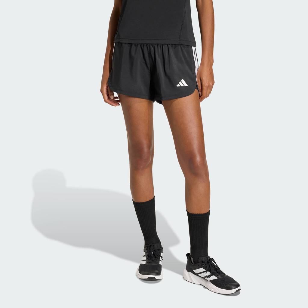 adidas Gym & Training กางเกงขาสั้นผ้าทอทูอินวัน Pacer Workout ผู้หญิง สีดำ KD9742