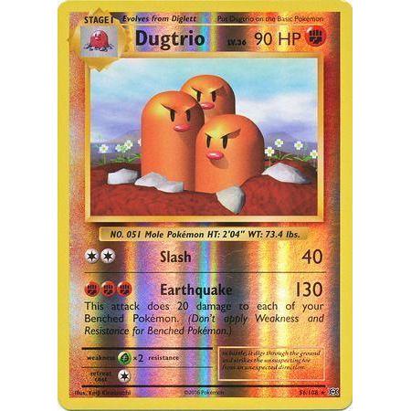 [Binder Condition] Dugtrio [Reverse Holo] 56 Pokemon Evolutions