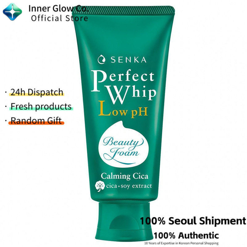 SENKA PERFECT WHIP Low pH Calming Cica คลีนซิ่งโฟม 100g – บรรเทา ไฮเดรต โกลว์