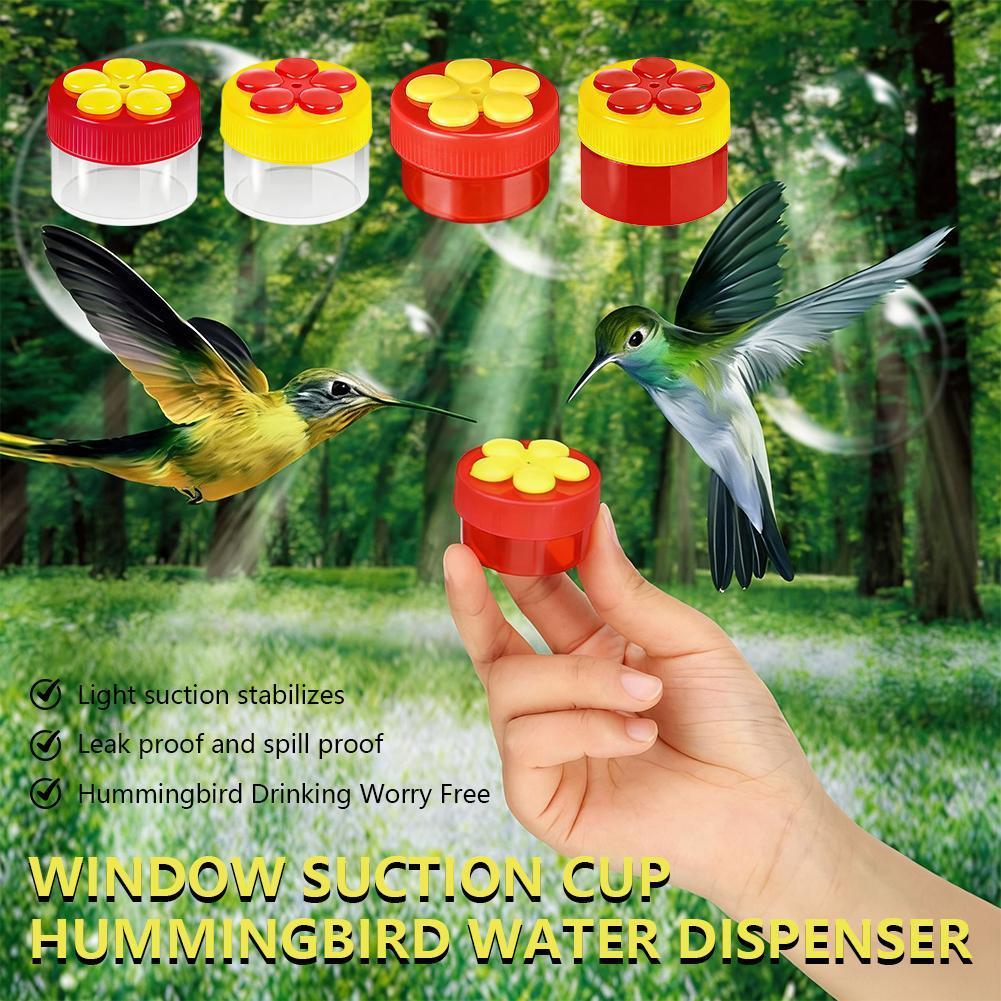 หน้าต่างถ้วยดูด Hummingbird Water Dispenser Mini Water Bird Feeders พลาสติก Z8q7