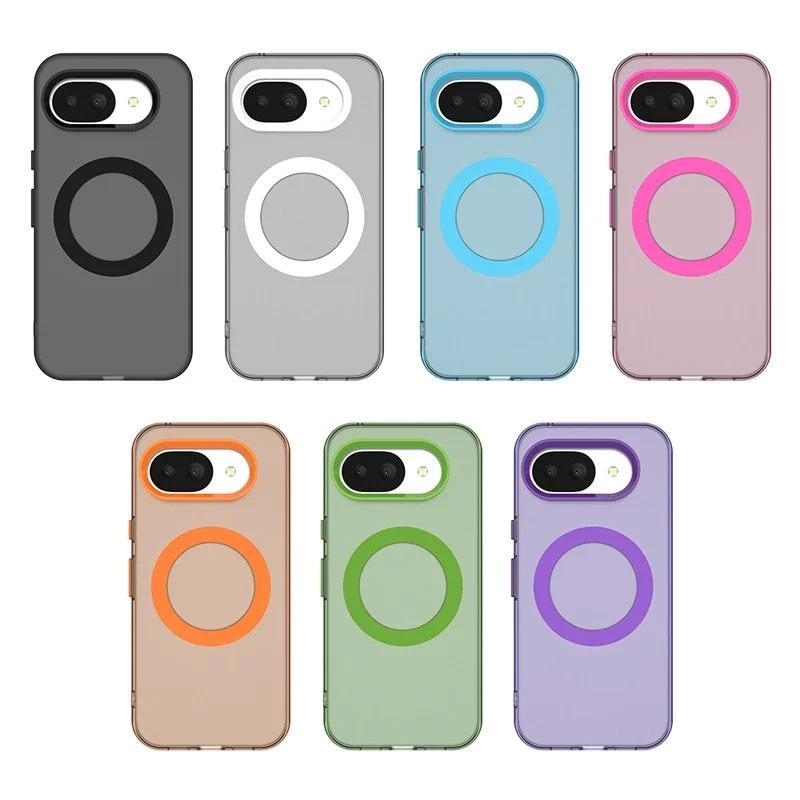สําหรับ Google Pixel 9a Magnetic Matte Skin Case สําหรับ Pixel9a 9 A กันกระแทกอะคริลิค Hard PC + ฝาค