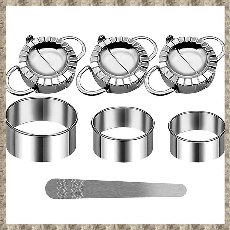 [uhktyltui123.th] Ravioli Shaper Dumpling Maker สแตนเลส Dumpling Ravioli Shaper ชุดสําหรับทํา Raviol